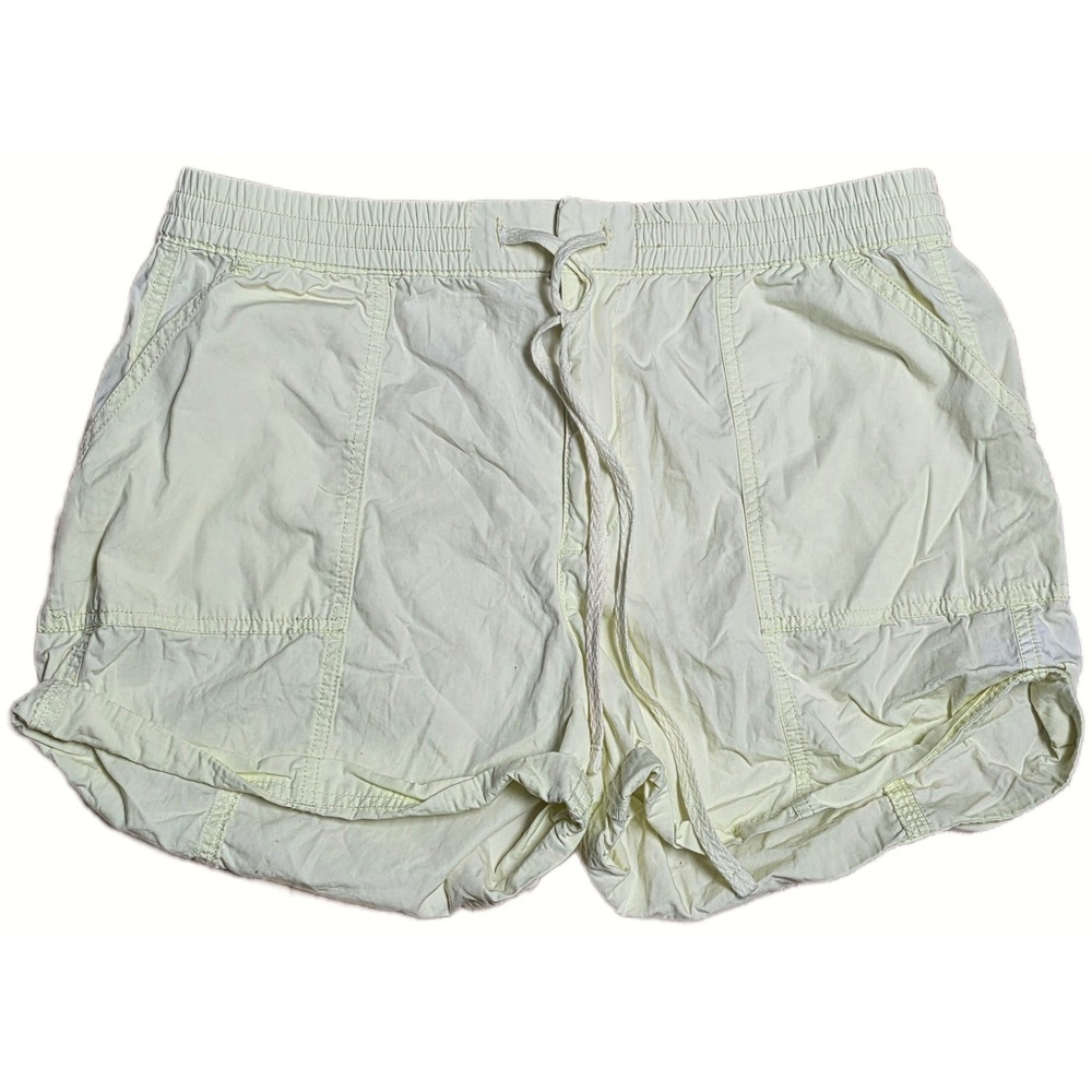 Lou & Grey Casual‎ Shorts Women's Size M Light Green Cotton Drawstring Waist